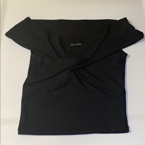ZARA size small Black crop top - Picture 3 of 4